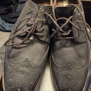 Joseph Men's Gray Leather Oxfords